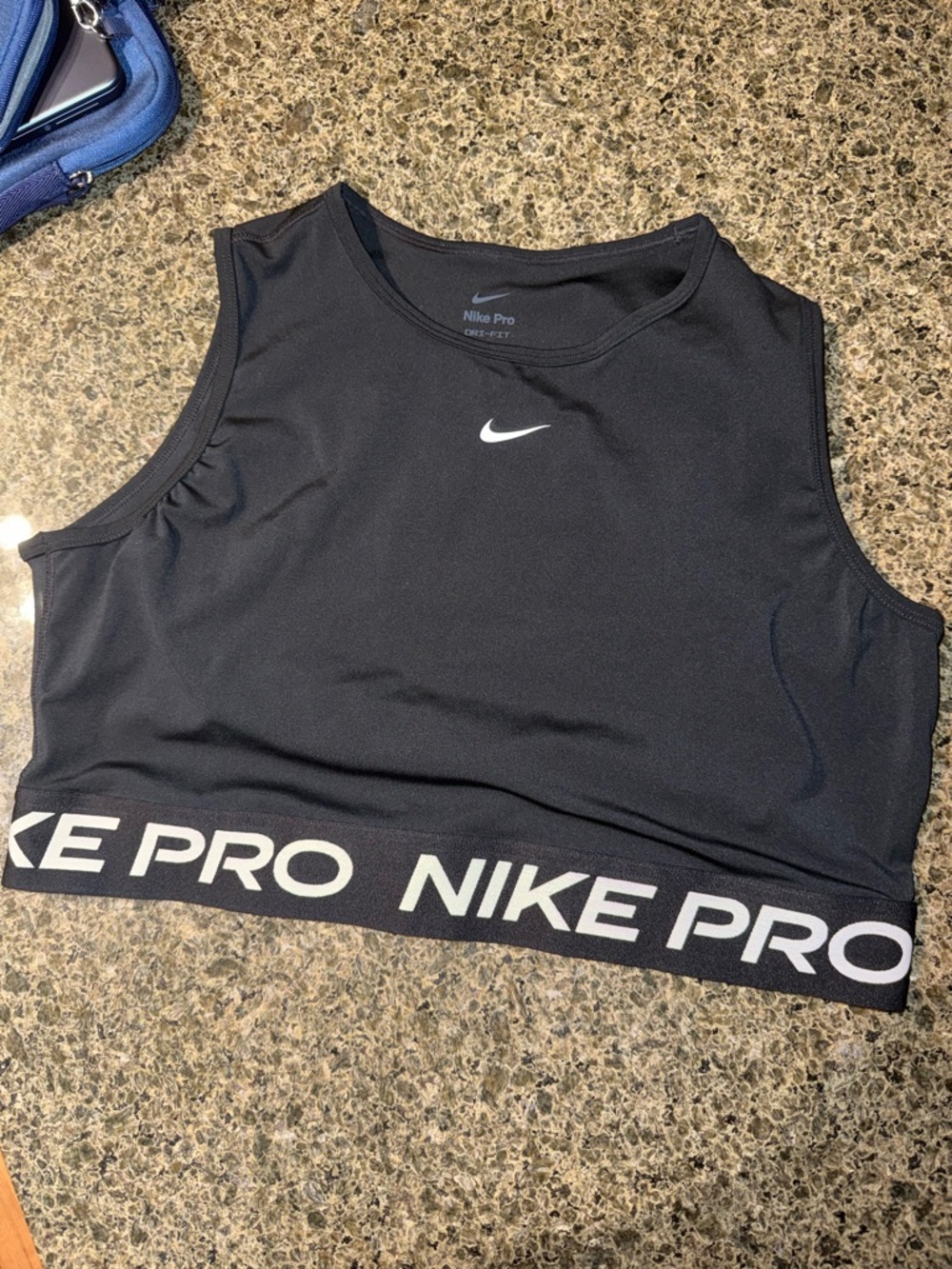 Dri-Fit Nike Pro Black Crop top Size XL